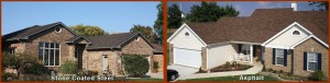 We build and replace asphalt and stone coated metal roofs